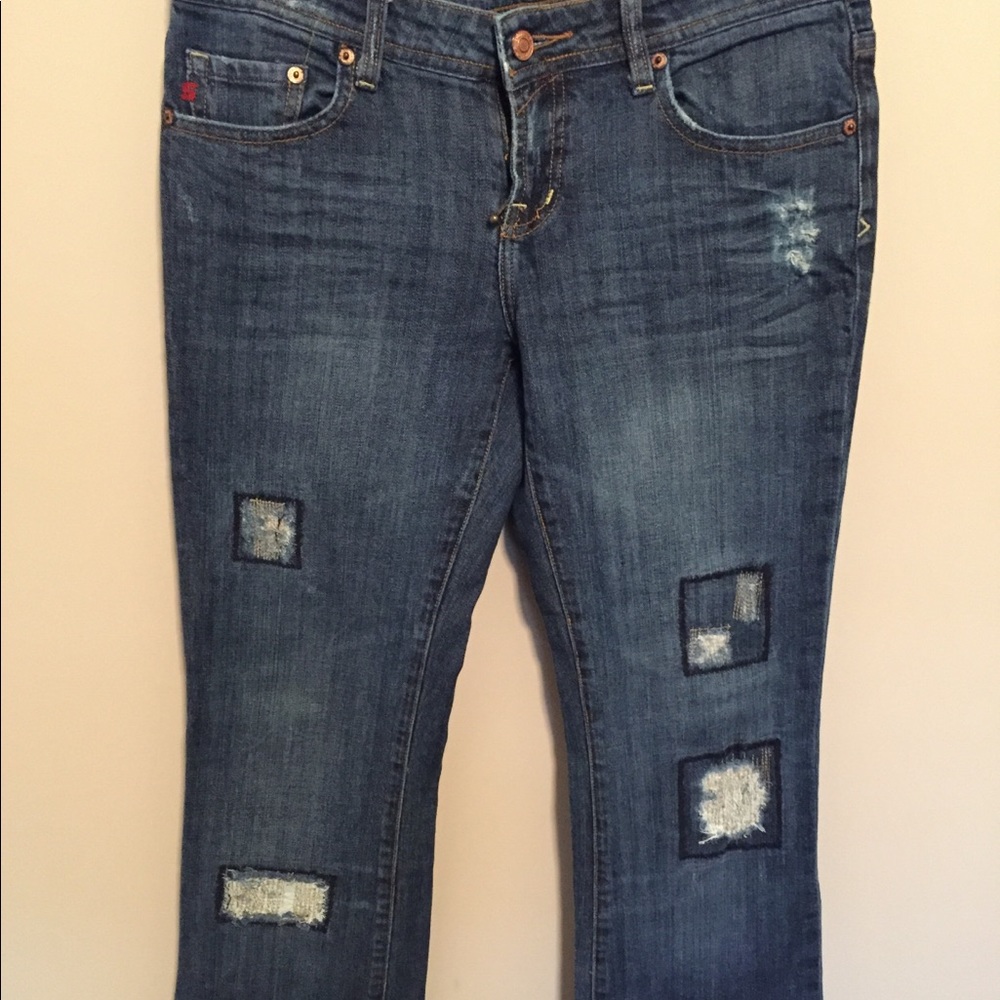 Seven Distressed Flare jeans